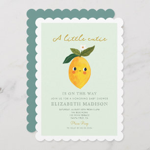 Invitation Baby shower Citrus Cute Lemon