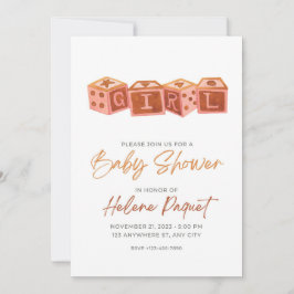 Invitation Baby shower classique