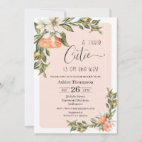 Invitation Baby shower Clementine Little Cutie