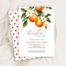 Baby shower Clementine Orange Little Cutie