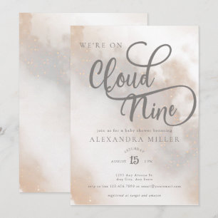 Invitation Baby shower cloud   Neutre les sexes