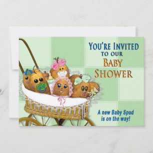 INVITATION BABY SHOWER - COLLECTION FAMILLE POMME 