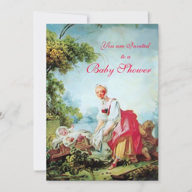 Invitation BABY SHOWER COLORÉ Champaigne Métallique (Devant)
