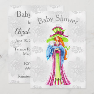 Invitation Baby shower coloré moderne
