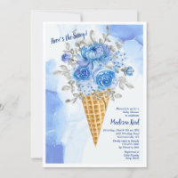 Baby Shower Cône de Glace Floral