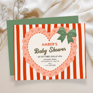 Invitation Baby shower coquette vintage