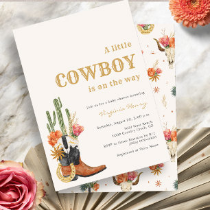 Invitation Baby Shower Country Western Rustique