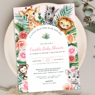 Invitation Baby shower Couples de Jungle