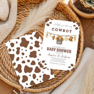 Invitation Baby Shower Cow-boy Western Wild West Rodeo Garçon