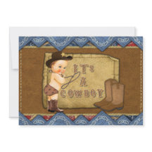 Invitation Baby shower Cowboy