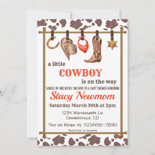 Invitation Baby shower Cowboy