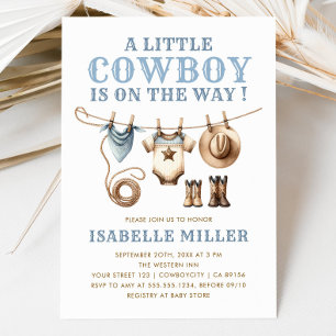 Invitation Baby shower Cowboy