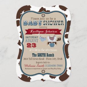 Invitation Baby shower Cowboy Bandanna Jumper