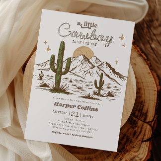 Invitation Baby Shower Cowboy Western