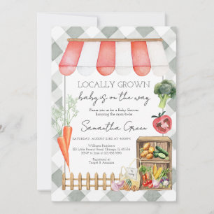 Invitation Baby shower cultivé localement