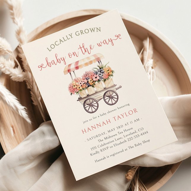 Invitation Baby shower cultivé localement (Créateur téléchargé)