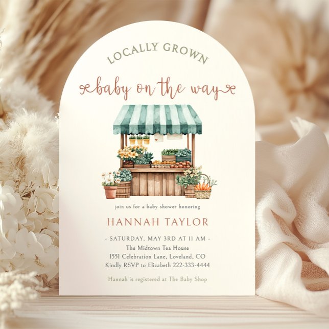 Invitation Baby shower cultivé localement (Créateur téléchargé)