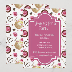Invitation baby shower cupcakes