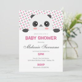 Invitation Baby shower Cute Panda
