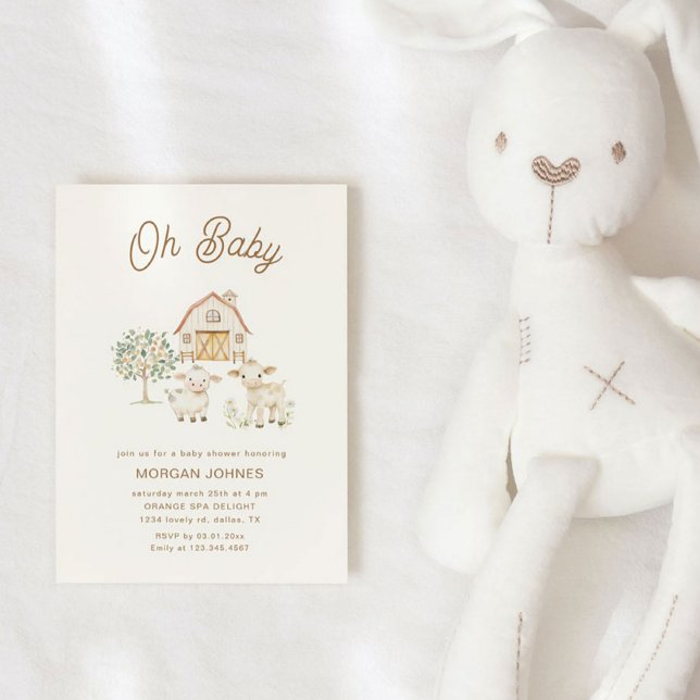 Invitation Baby shower Cutie cultivé à la maison (Créateur téléchargé)