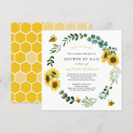 Invitation Baby shower d'abeille de tournesol par courrier