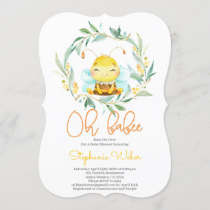 Invitation Baby shower d'abeilles
