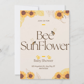 Invitation Baby shower d'abeilles