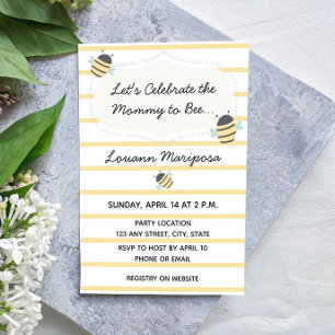 Invitation Baby shower d'abeilles