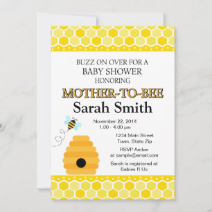 Invitation Baby shower d'abeilles de boeufs Invita