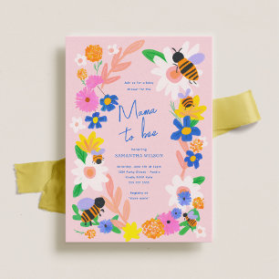 Invitation Baby shower d'abeilles du Jardin Flower