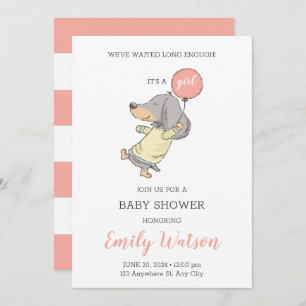 Invitation Baby shower Dachshund