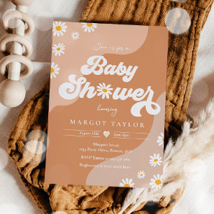Invitation Baby shower Daisy Boho Hippy Vibes Baby shower