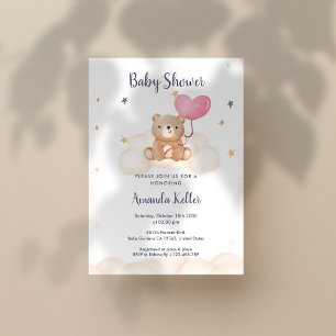 Invitation Baby shower d'amour de l'ours bébé