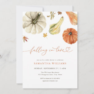 Invitation Baby shower d'amour : une chute neutre entre les s