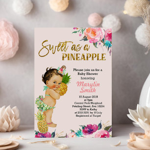 Invitation Baby shower d'ananas Tropical