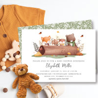 Baby shower d'animaux de bois doux