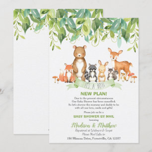 Invitation Baby shower d'animaux de bois par Mail Greenery Bo