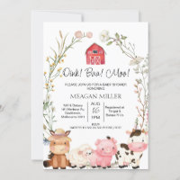 Baby shower d'animaux de la ferme de germes Fleur 