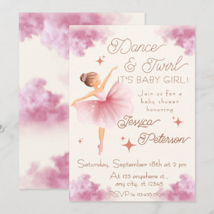 Invitation Baby Shower Danse & Tournoiement Petite