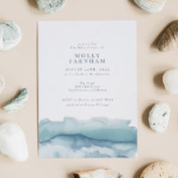 Baby shower d'aquarelle bleu océan