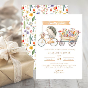 Invitation Baby shower d'aquarelle cultivé localement