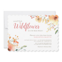 baby shower d'aquarelle de petit fleur sauvage