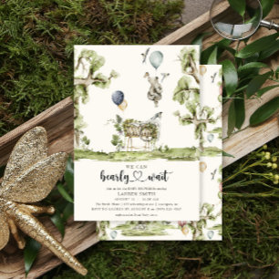 Invitation Baby shower d'aquarelle du coeur d'attente précoce