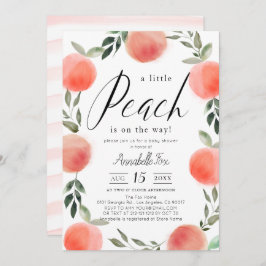 Invitation Baby shower d'aquarelle Little Peach