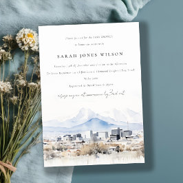 Invitation Baby shower d'aquarelle minimal Salt Lake City Uta