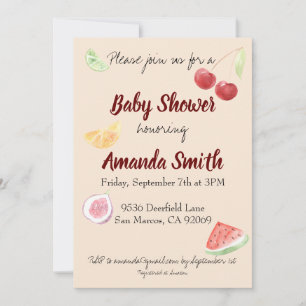 Invitation Baby shower d'aquarelle moderne neutre pour les ho