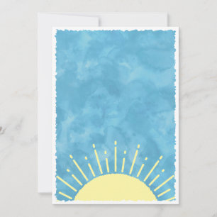 Invitation Baby shower d'aquarelle Sunshine Arrière - plan pe