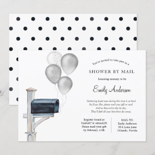 Invitation Baby shower d'argent neutre par sexe par courrier