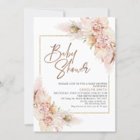 Baby shower d'arrangement floral sec Boho
