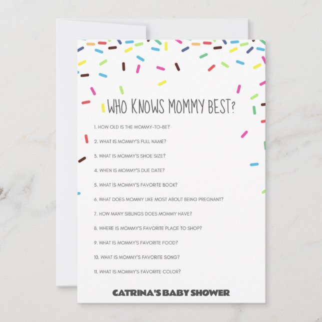 Invitation Baby shower d'arrosage - Nom modifiable, 5x7 (Devant)